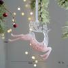Snowflake Icicle Christmas Pendants Crystal Acrylic Christmas Tree Ornaments Happy New Year Home Table Decor Hanging Pendant