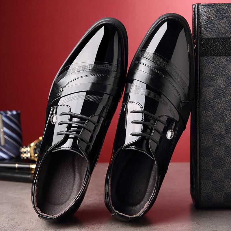 Кожа коровья осенние кожаные туфли мужские молодежные деловые остроносые кожаные туфли 38