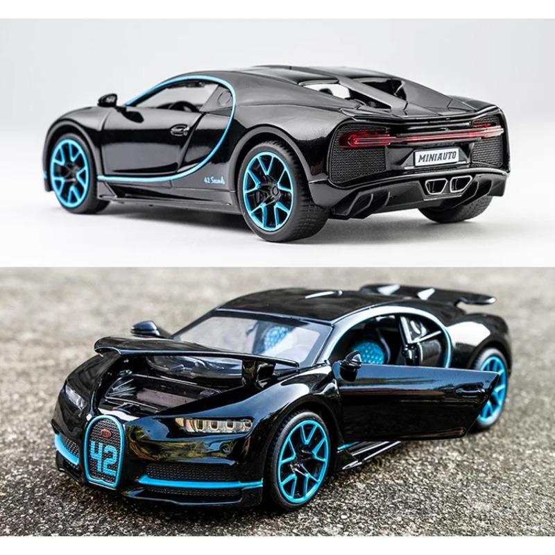 1/32 Bugatti Chiron Sports Car Metal Toy Alloy Car Diecasts & Toy Vehicles Car Model Sound and Light Model Car Toys for Children