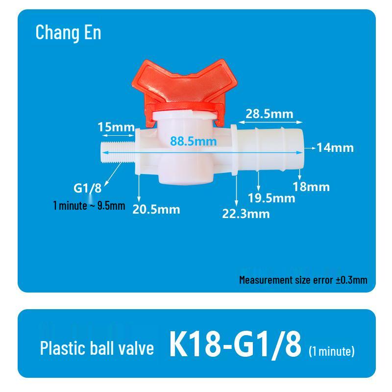 G1/8 Thread Pagoda Quick-Connect Water Ball Valve