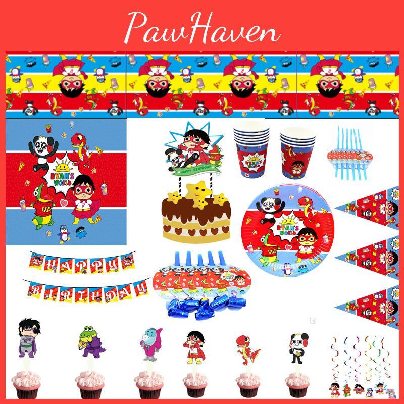 Ryans Party Decoration Tableware Paper Plate Banners Birthday Kids
