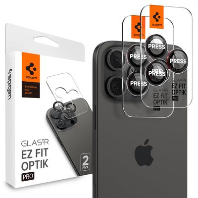 Spigen iPhone16Pro Camera Protection iPhone16ProMax Camera Protection Film 9H Hardness Tempered Glass Edition Compatible with Lens Protector 2 Pieces