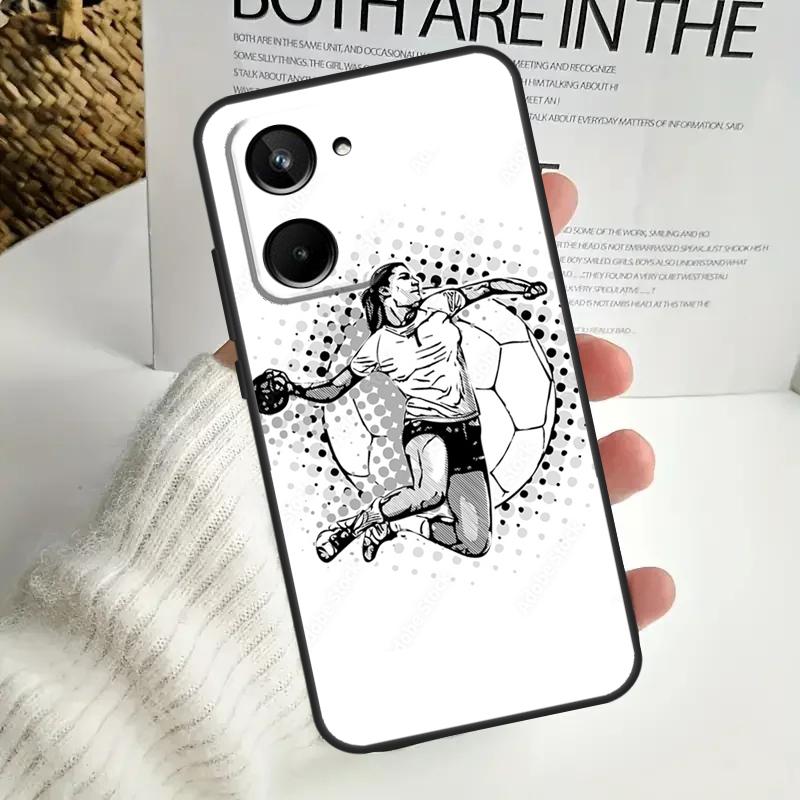 Handball Sport Case For Realme 9 10 11 12 Pro Plus GT5 GT Neo5 C21Y C25s C30 C31 C33 C35 C51 C53 C55 C67