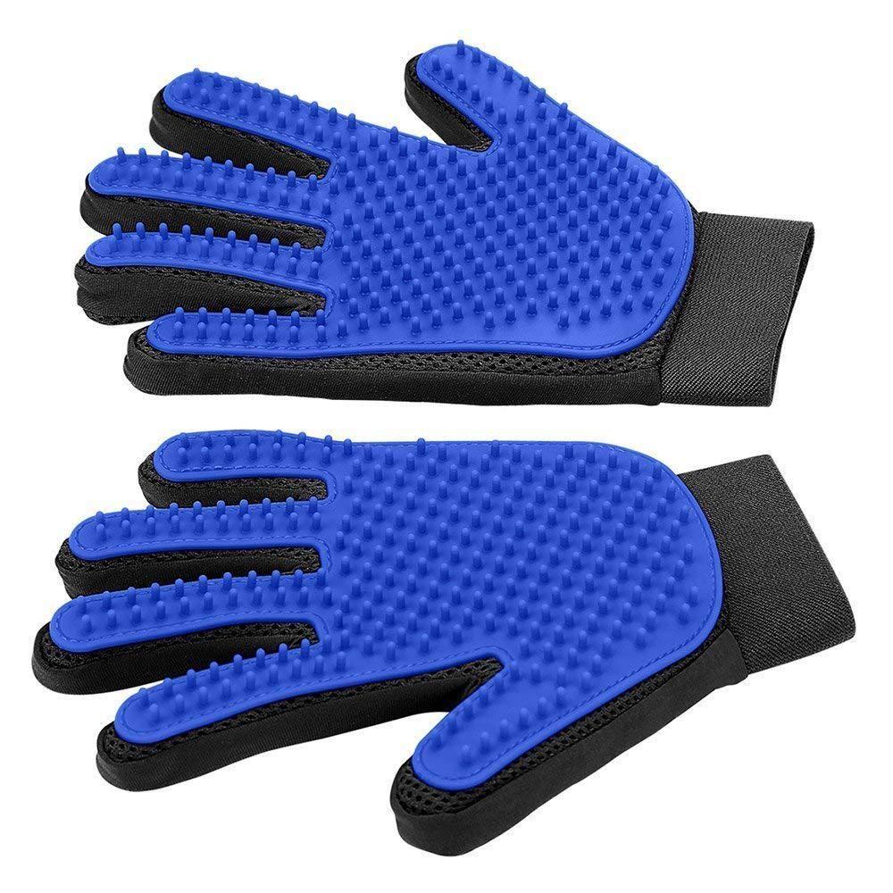 Pet Hair Removal & Grooming Silicone Gloves for Cats and Dogs