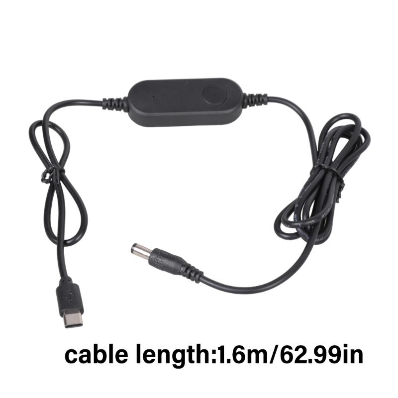 5V To 12V Voltages Boosters Cable USB C To 5.5x2.1mm Converters 12W Output For Electronics And DIY Projects