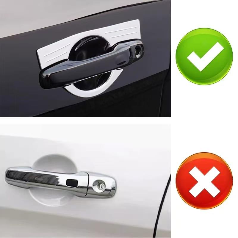 Door Handle Cover For Ford Explorer U502 2011~2018 Classic carbon Black Smart Stickers Trim Car Decorate Exterior