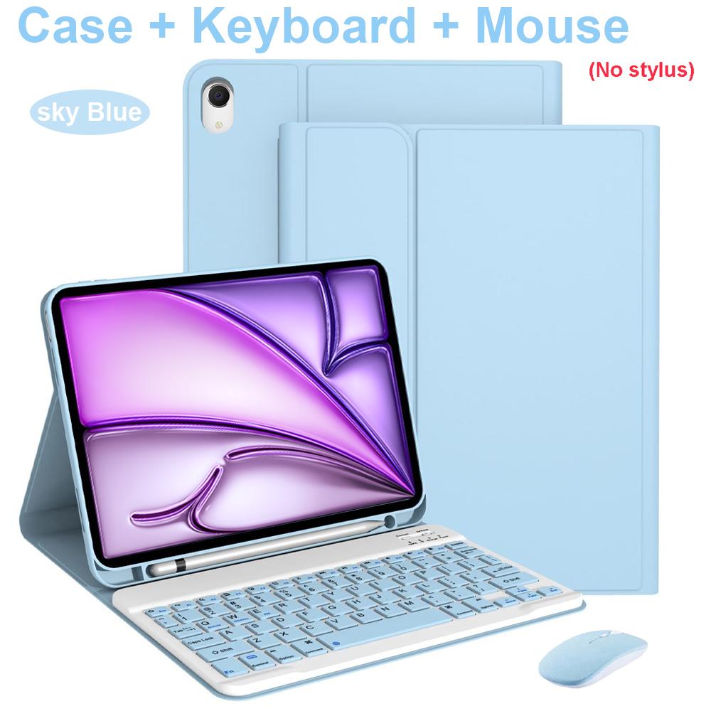 Case for iPad Air 11 Inch (M2) (M3) ,Bluetooth Keyboard Cover for iPad Air 4th 5th 10.9-inch
