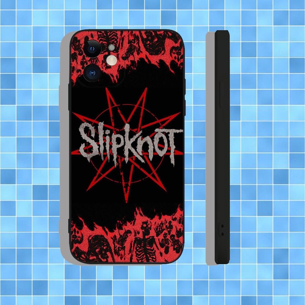 S-Slipknot Bone Church Phone Case For iPhone 16,15,14,13,12,11,Pro,Max,Plus,X,XS,XR,SE,8,7,Mini,Soft Silicone Black Case