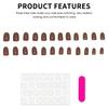 Coffe Milk Color Simple False Nails 24 Pieces Natural Lightweight Comfortable Wear