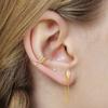 Luxury Rhombus Dainty Elegant Tiny CZ Long Tassel Chain 925 Sterling Silver Earrings Fashion Jewelry