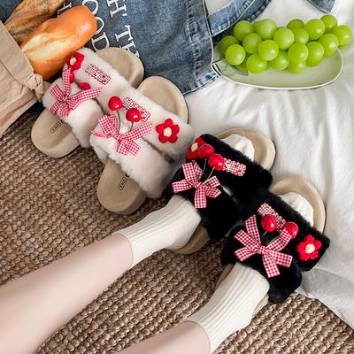 Cute Cartoon Mao Mao One-word Drag Female In the Autumn of 2025 New Wear Thick-soled Non-slip Lazy Casual Slippers Tide
