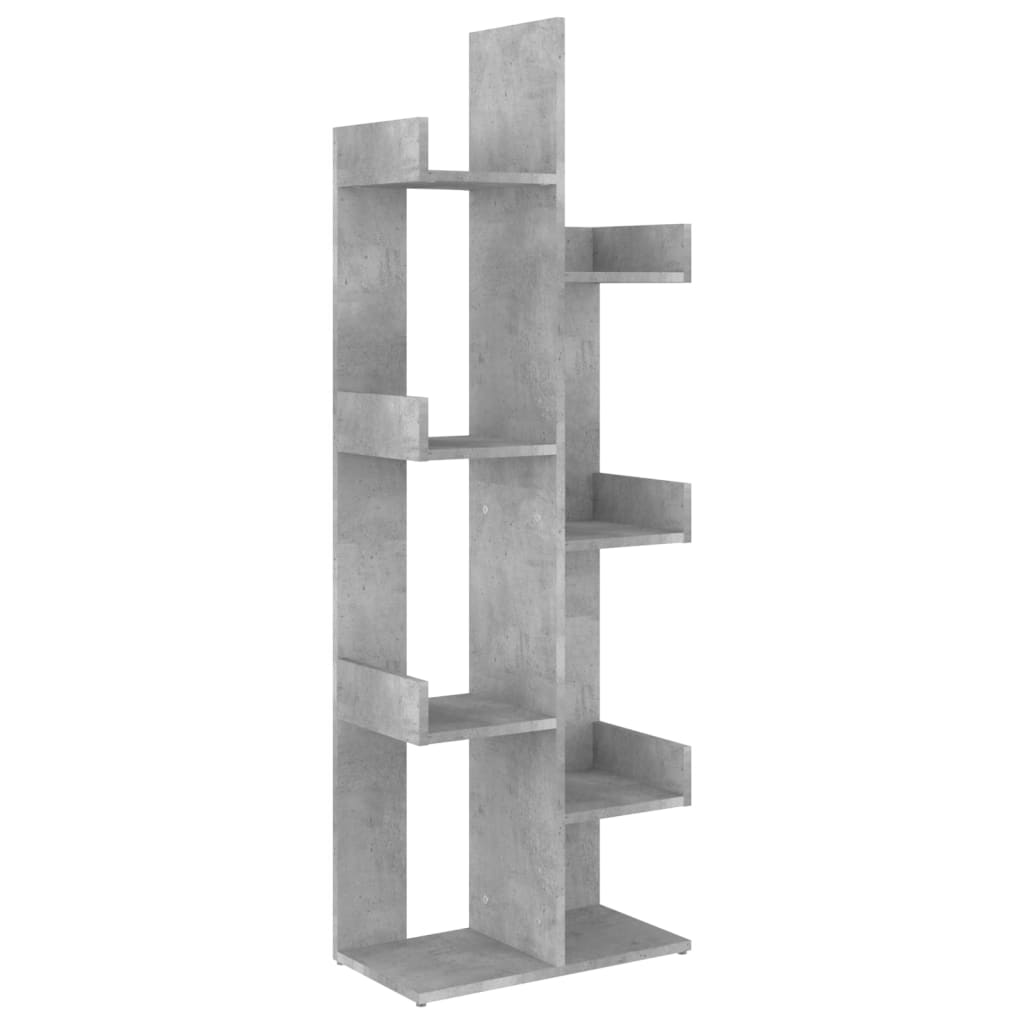 Bookshelf Concrete Grey 48 x 25.5 x 140 cm Engineered Wood