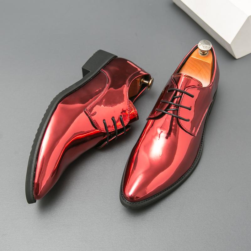 New Men Business Formal Shoes Casual Lace-up Business Office Fashion Leather Shoes Designer Banquet Leather Shoes Men Size 38-46