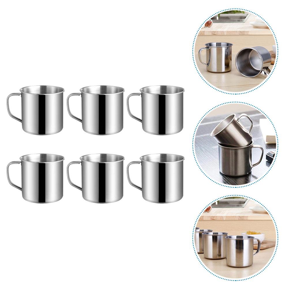 6 Pcs Children's Stainless Steel Water Cup Cups for Kids Espresso Outdoor Campfire Mugs