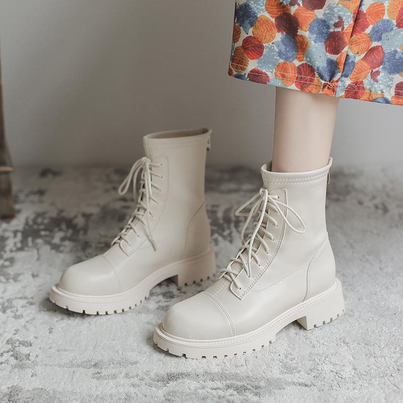 Martin boots women's boots children's locomotive platform women's boots autumn and winter single boots thin short boots women's breathable non-slip