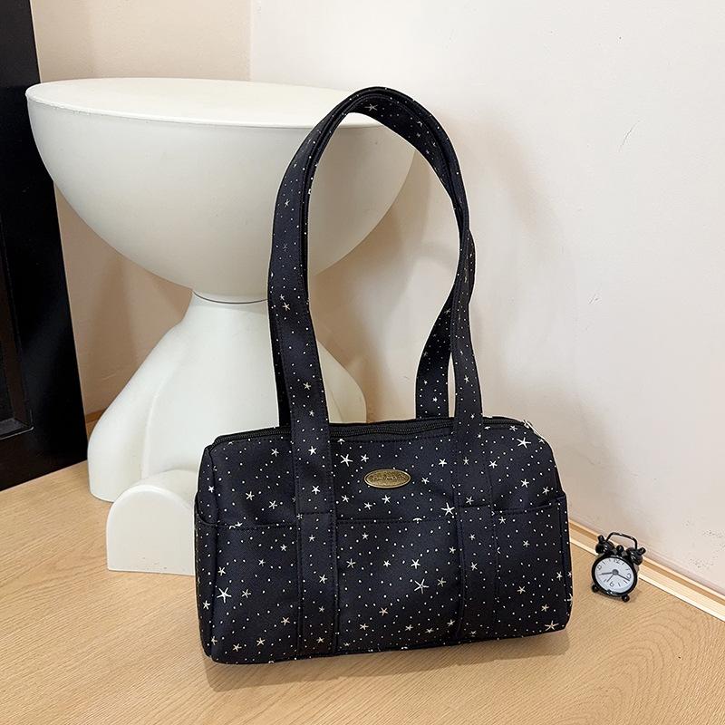 

Polka Dot Star Pillow Shoulder Bags for Women Large Capacity Ladies Travel Tote Handbags Versatile Multi-Pocket Underarm Bag чёрный