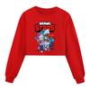 4093 Felpa Casual a Maniche Lunghe Stile Corto Stampata Brawl Stars per Bambine e Ragazze