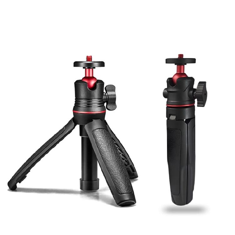 1 Set Rotatable Vlog Tripod 360 Degree Rotating Ballhead with Phone Mount Clamp for Travel Photography