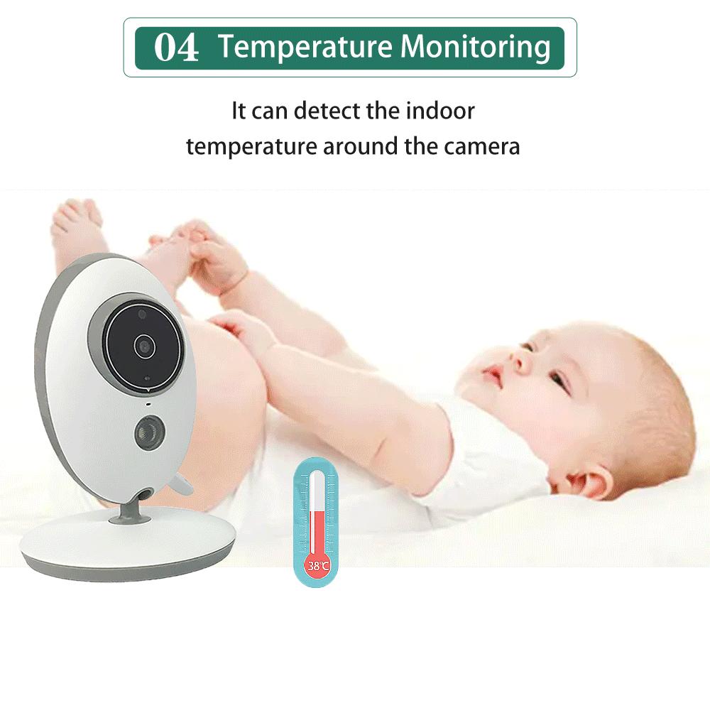 VB605 2.4 Inch Wireless Video Baby Monitor Color Camera Intercom Night Vision Temperature Monitoring Baby Nanny  Network-free