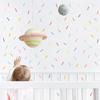 Confetti colored strip stickers Nordic ins style cute living room children's room decoration self-adhesive wall stickers
