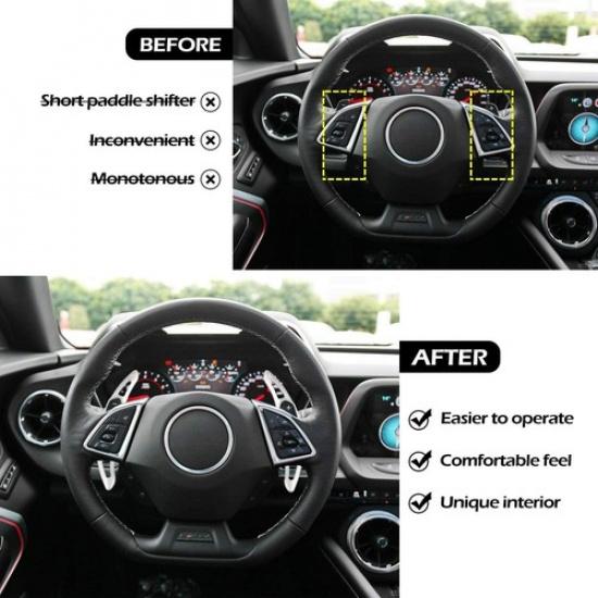 Steering Wheel Shift Paddle Shifter Extension Cover for Chevrolet Camaro 2017+