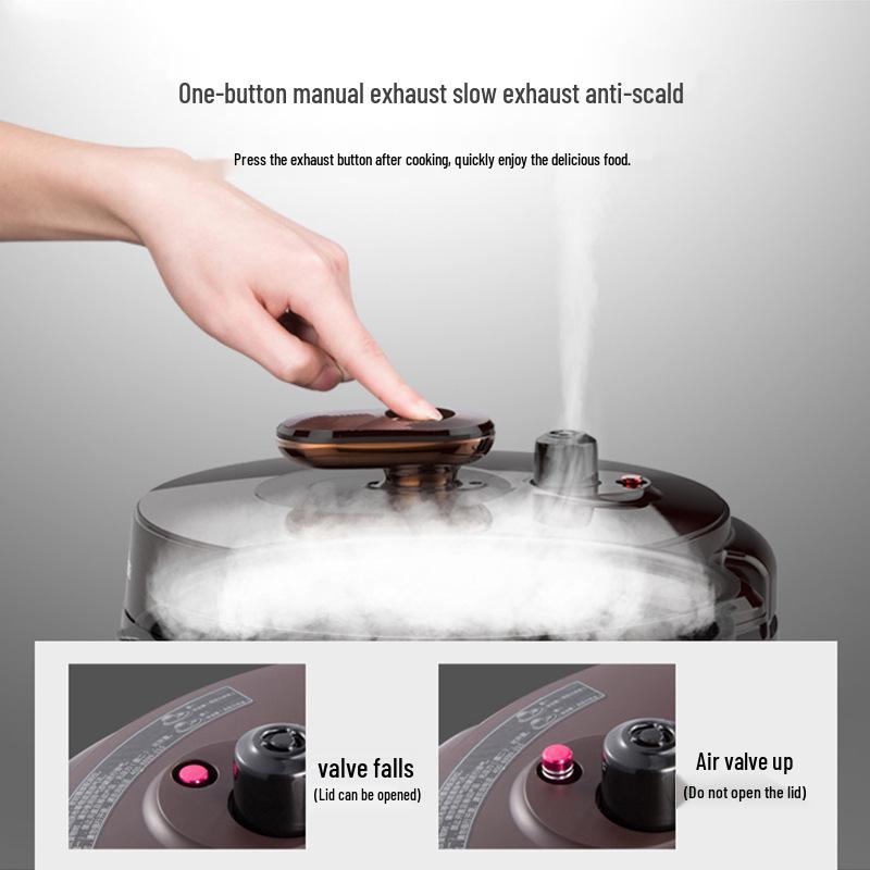 Midea Intelligent Electric Pressure Cooker - Large Capacity Dual Pots Rice Cooker (Model: MY-YL60Easy203)