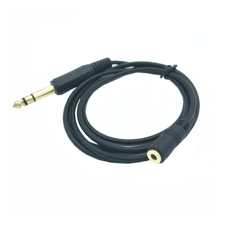 

6.35mm Male to 3.5mm Female Headphone Adapter Cable Audio Adapter for Amplifiers Headphone Extension Cable Replacement 1