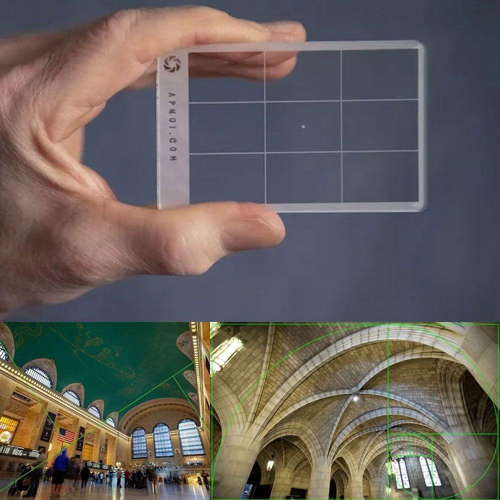 Gifts Acrylic Viewfinder Ruler Portable Multifunction Fibonacci Composition View Finder Transparent Composition Tools