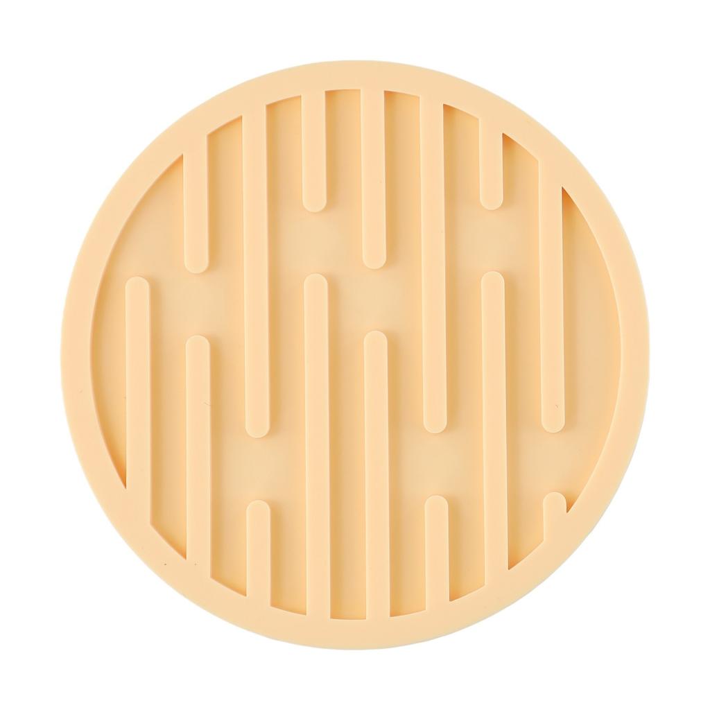 Silent Coasters Silicone Tea Cup Mat Striped Draining Version