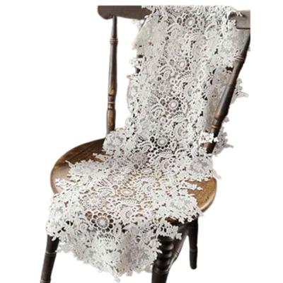 Vivienne (Vivienne) [Centro de Mesa 35 x 150cm Branco Sujo] Série Fibranche Renda Bordada Caminho de Mesa/Toalha de Mesa WK1950L5