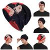 Red Devil Wolf Dog Unisex Adult Beanies Caps Knitted Bonnet Hat Warm Fashion Autumn Winter Outdoor Skullies Hats