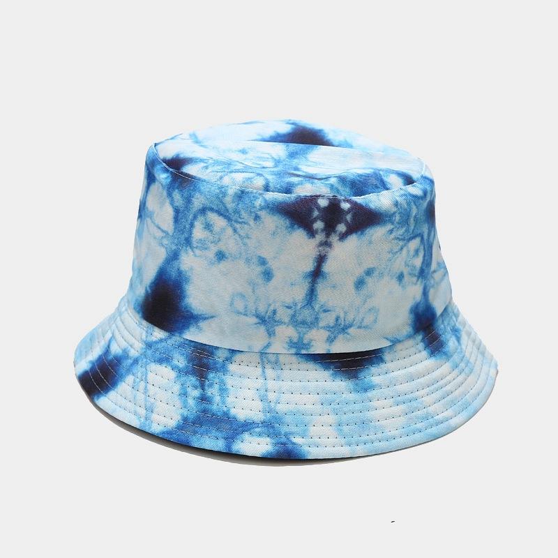 3D Printed Pattern Fisherman Hat Tie Dye Double-sided Basin Hat for Men Women Summer Outdoor Sun Protection Sunshade Hat