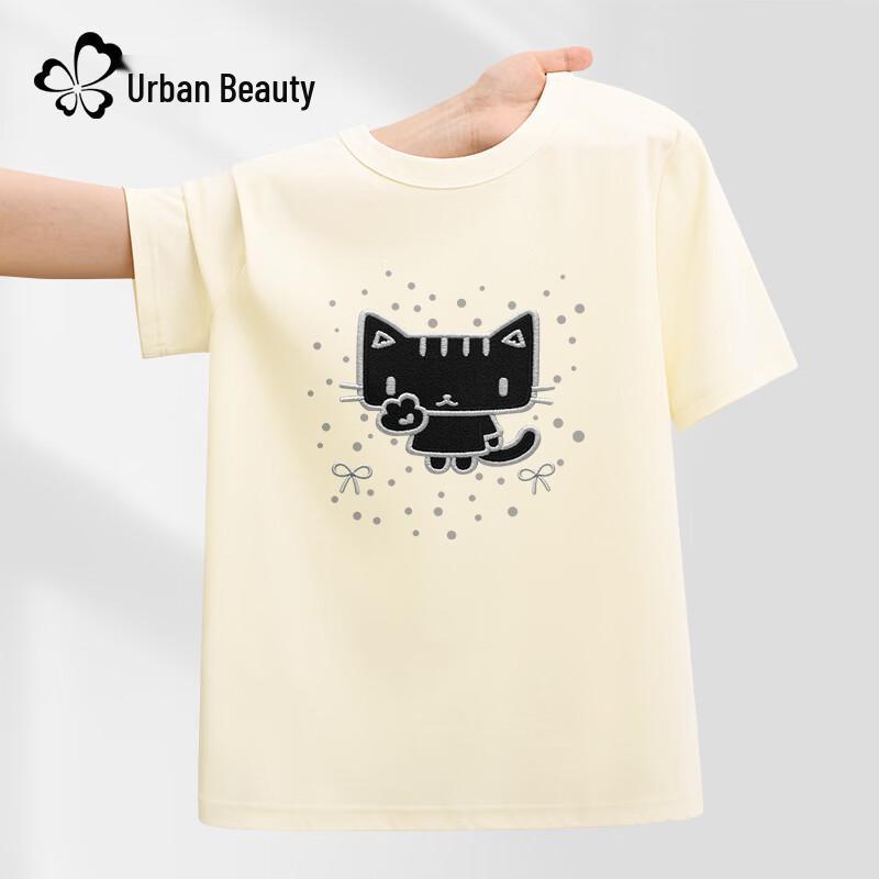 

Women s Cooling Short Sleeve T-Shirt with Black Cat Print L