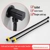 Explosion-Proof Toilet Water Heater Inlet Hose - Black Nylon, 30/40/50/60cm