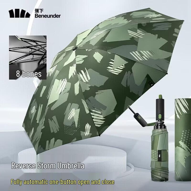 Beneunder Automatic Three-fold Reinforced Umbrella