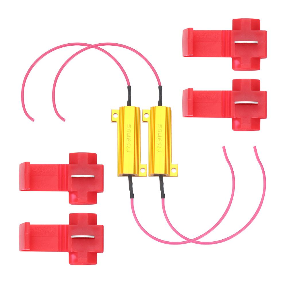 Newest 50W 6 ohm Load Resistor Fix LED Bulb Fast Hyper Flash Turn Signal Blink LED Error Wiring Resistance Car Accessories