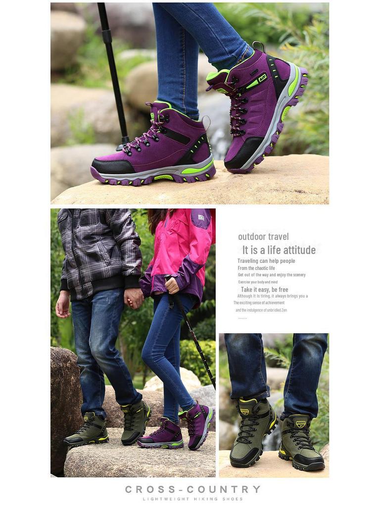 Unisex High-Top Hiking Shoes for Autumn and Winter, Large Size, Fashionable Work Shoes, Outdoor Sports.