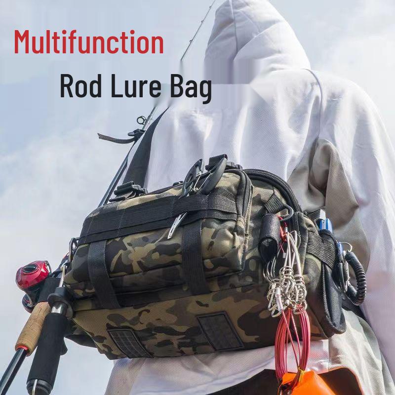 Wielofunkcyjna torba wędkarska: Przechowywanie przynęt, Plecak biodrowy i na ramię, Organizer na sprzęt i wędki