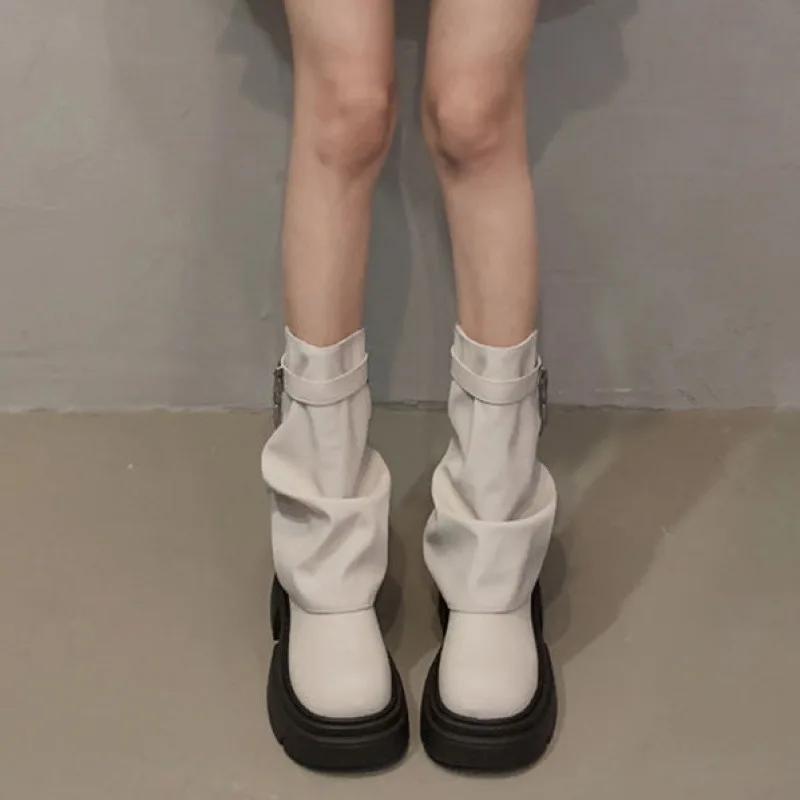 Mode Mode Damen High Heels 2024 Herbst Winter Neu Kurze Stiefel Französisch Retro Damenschuh Dicke Sohle Vielseitig Damen Lederschuhe