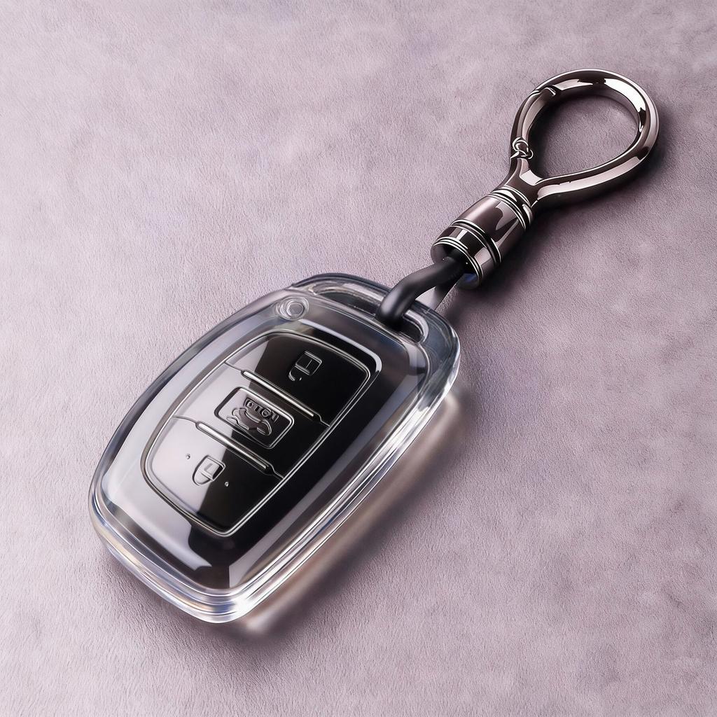 For Hyundai Tucson Kona I40 Veloster Solaris I10 Elentra I20 Accent Ionic Venue HB20 Key Caps Cover Car Key Organizer Keychain