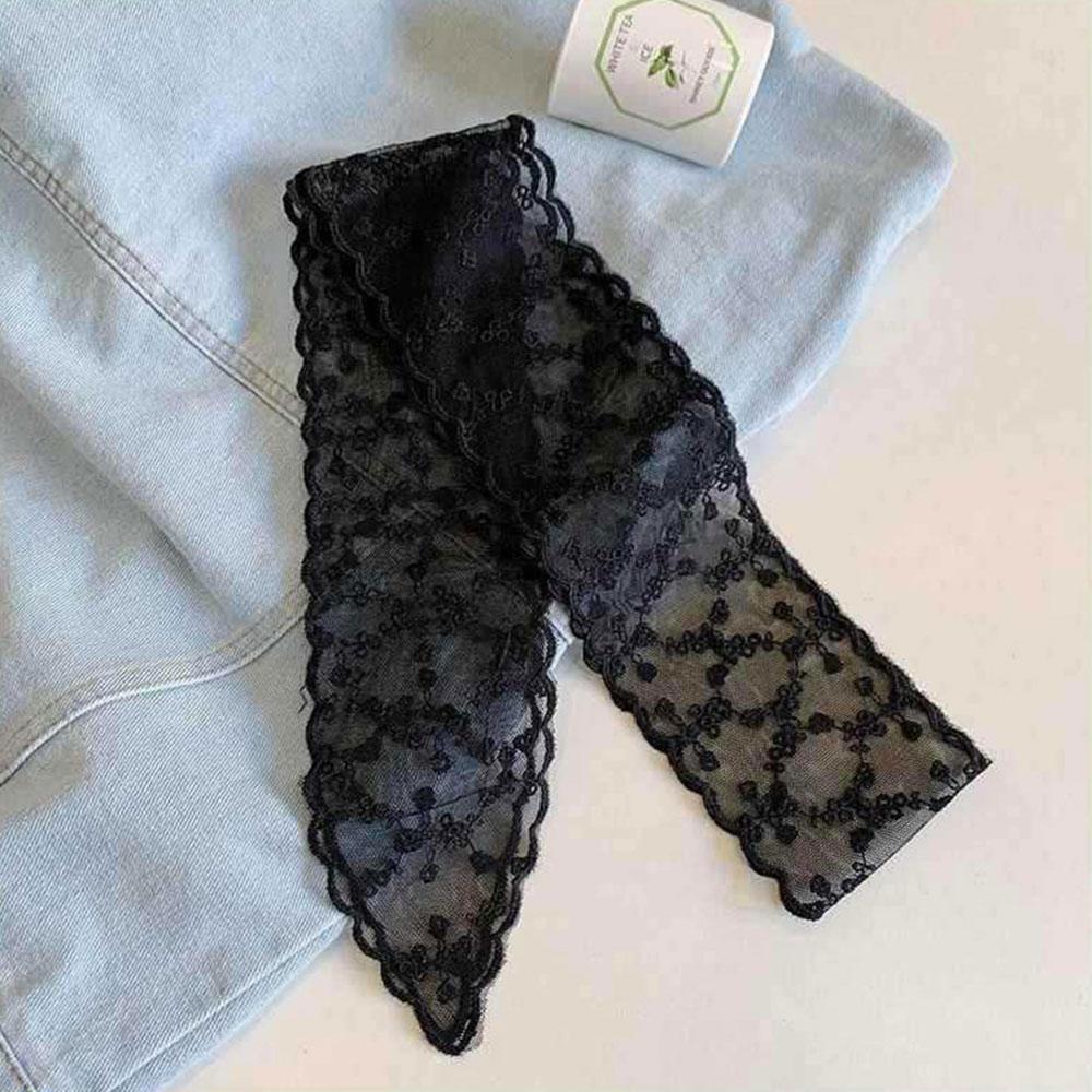 Multi-Functional Lace Scarf Pastoral Bandana Scarves Fashion Fairy Hair Tie  for Women Girls
