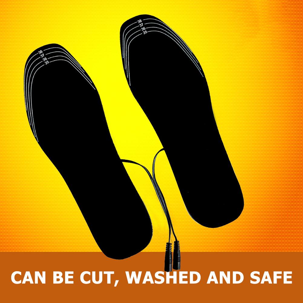 Winter Unisex Electric Foot Warmer USB Heated Shoe Insoles Electric Foot Outdoor Sports Thermal Shoe Pads Mat Accessories
