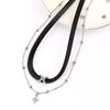 Korean Style Elegant Double Layer Choker Necklace For Women With Rhinestones Dazzling