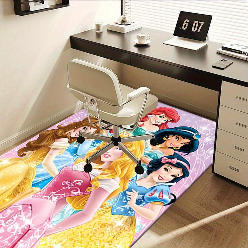 Office Carpet, Under Chair Rug, Gift for Home Decor, Disney Princess Collection, Sparkling Stars Background, Perfect for Room or Pla