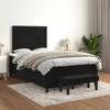 Exclusive House - Bed Slat Base with Mattress Black 120x200 Cm Velvet
