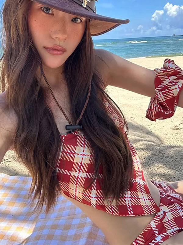 Summer Pure Desire Double Shoulder Tank Top - Slimming, Versatile Beach Vacation Swimsuit for Women