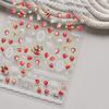 1Sheet 5D Soft Embossed Relief Nail Stickers Cute Daisies Self Adhesive Slider Stickers Press On Nails DIY Nail Art Dec