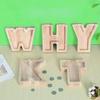 Wooden Letters Piggy Bank DIY Creativity Coin Banknotes Children's Money Box Funny Money Organizer Storage Box Home Decors