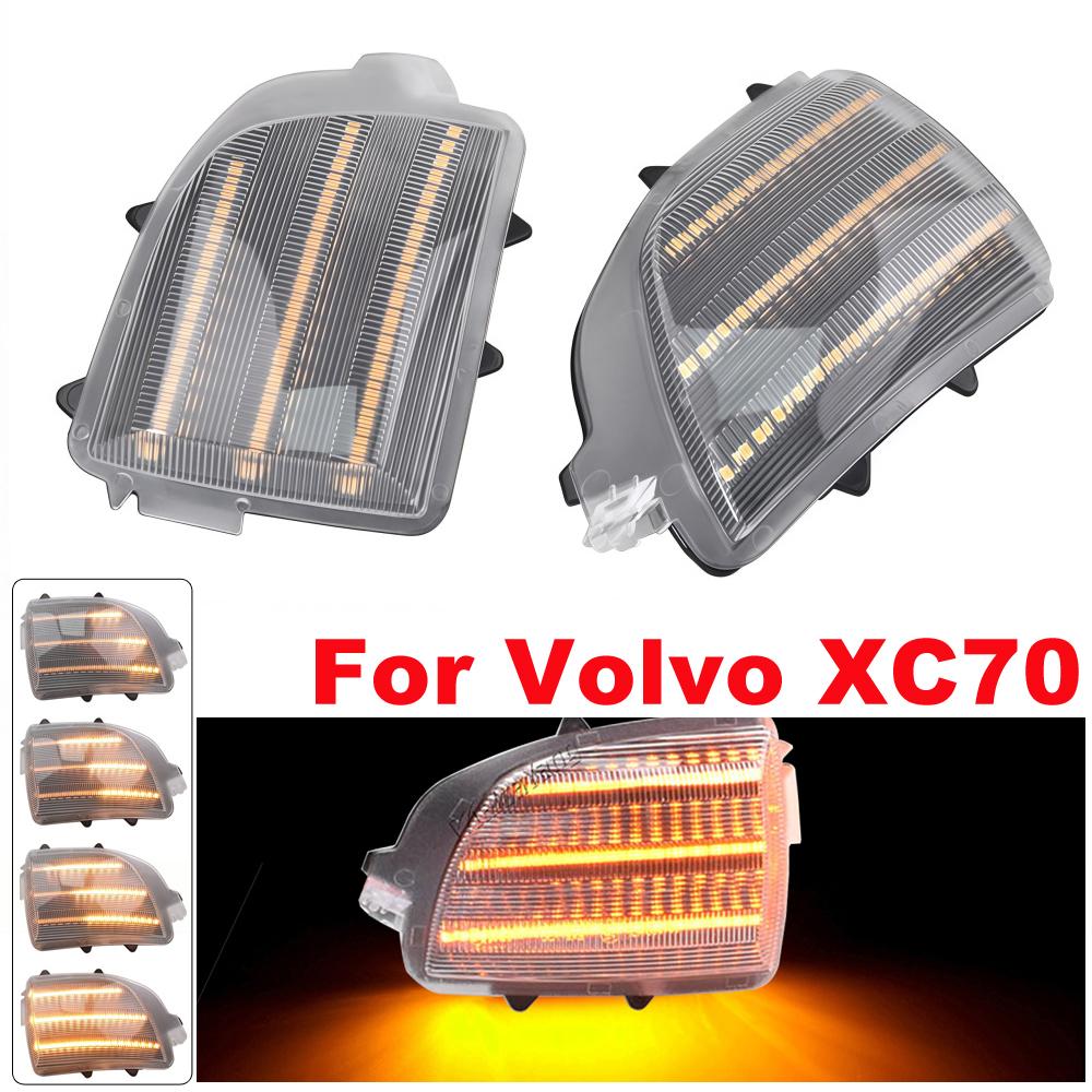2pcs LED Side Rearview Mirror Indicator Blinker Repeater Dynamic Turn Signal Light For Volvo XC70 III 2008-2016 XC90 Facelift 20
