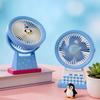 Cute Cartoon Desktop Small Fan with Adjustable Angle and Three-speed Settings for Cooling and Temperature Reduction. Charging Fan.